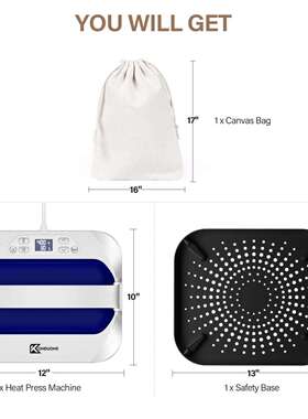 大尺寸便携式烫画机12x10in烫印机迷你热压机30*25cm烫画机