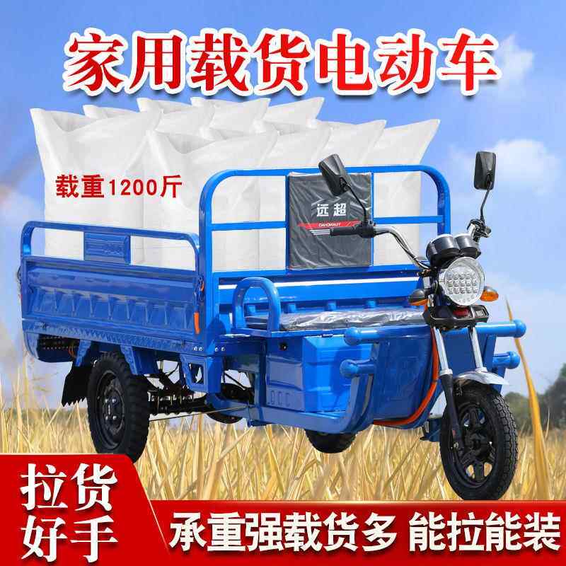 新款国摊标1电动拉三轮车摆货快递成人载用重山区家农用电瓶车货