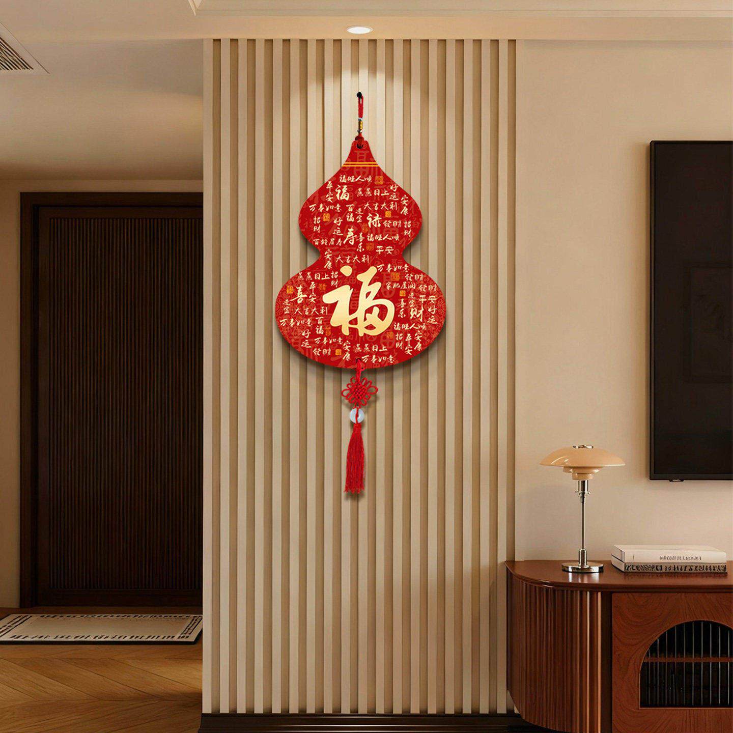 福字挂件客厅墙面装饰品挂画百福图葫芦挂饰电视背景墙画喜庆壁饰