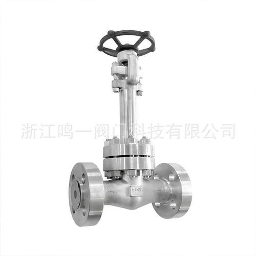 锻造不锈钢低温闸阀F16超低温加长杆中部螺栓2500LB法兰闸阀厂家