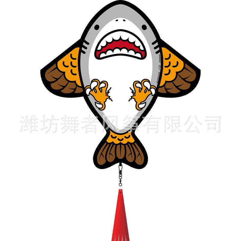 2025新款卡通鲨鱼风筝小鲨雕微风易飞儿童手持大人专用高档专业,运动/瑜伽/健身/球迷用品,风筝,淘宝优惠券,粉丝福利购,淘宝优惠卷