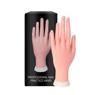 美甲练习仿真手模初学者贴假手指可插甲片展示架左右假手橡胶弯曲