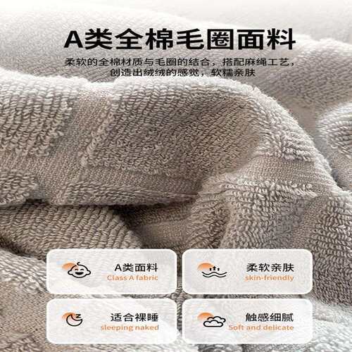 跨境全棉毛巾布加厚床笠三件套防滑耐磨家用酒店席梦思床垫保护罩