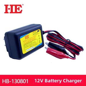 HE品牌12V智能电瓶充电器12伏摩托车蓄电池充电机13.8V1A接反保护