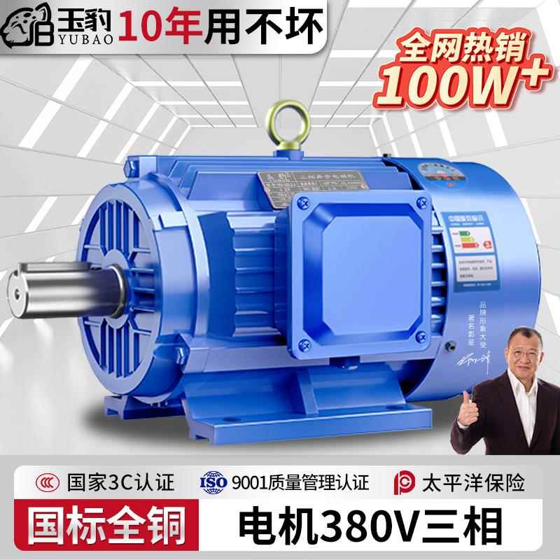 三相异步马达变频0.75/1.1/1.5/2.2/3/4/5.5/7.5KW全铜电机380V