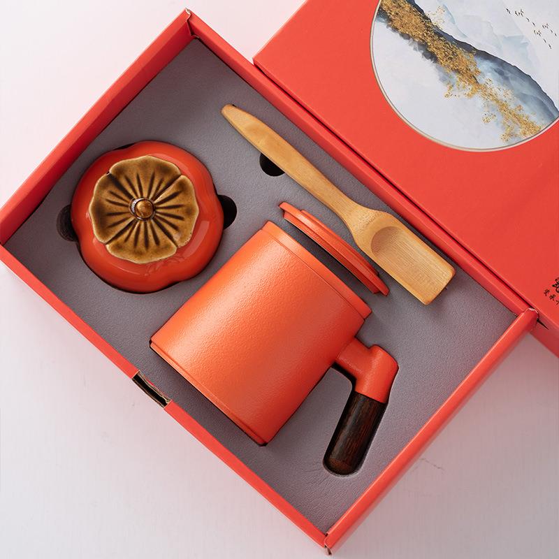 陶瓷过滤泡茶杯茶水分离杯办公室父亲教师节领导学生商务礼品