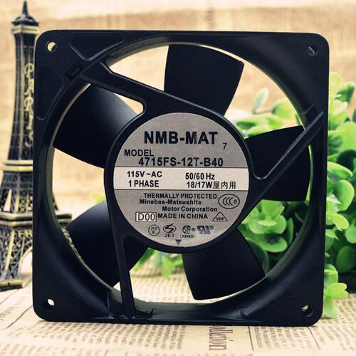NMB 4715FS-12T-B40 12CM 12038 115V 18/17W 金属耐高温散热风扇