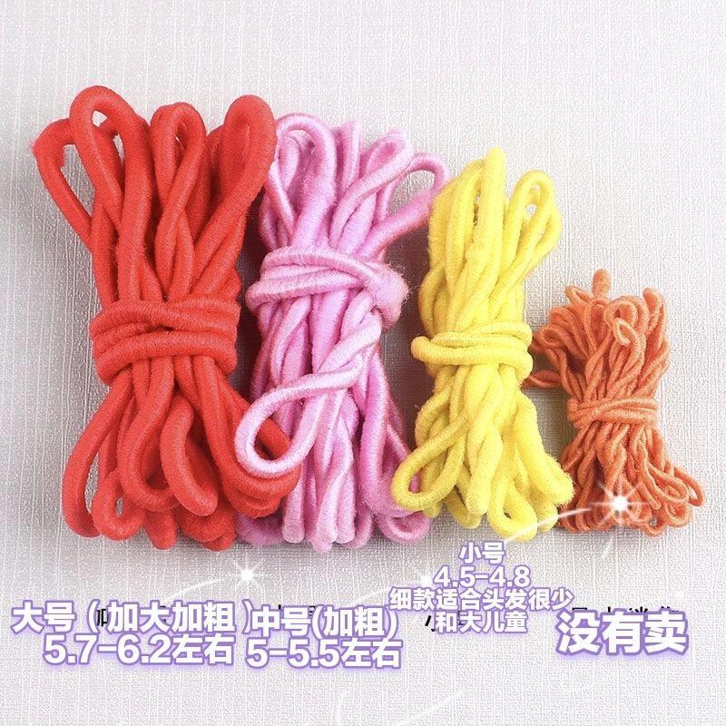 老式黑色头绳小橡皮筋发圈女扎头发绳头饰胶圈皮套传统简单绑简约