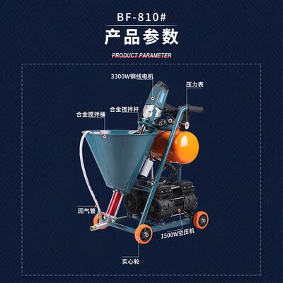 功能水固多化机防水漏466工业建筑设备喷涂机大功率电机喷浆机补