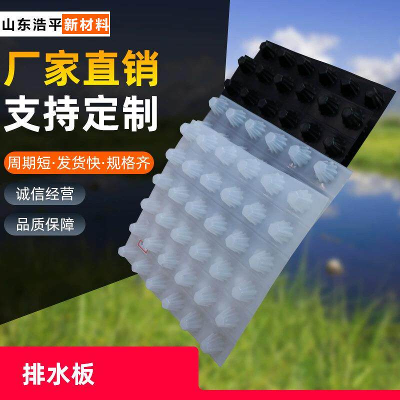 屋顶花园排水板凹凸型塑料排水板种植排水板车库底板疏水板滤水板