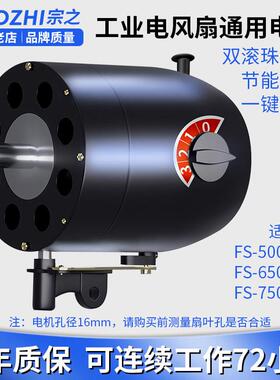 宗之工业风扇大功率通用220V电机马达壁挂风扇摇头配件500650/750