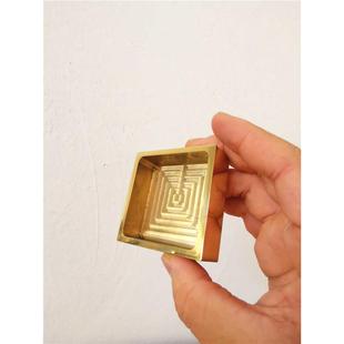 道用品铜印底座铜盒法印盒铜印座铜印台法印座墨盒道家铜印底座