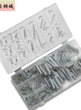 200PCS弹簧 拉簧 压簧 套装 200根透明pp塑料盒装20种规格一盒