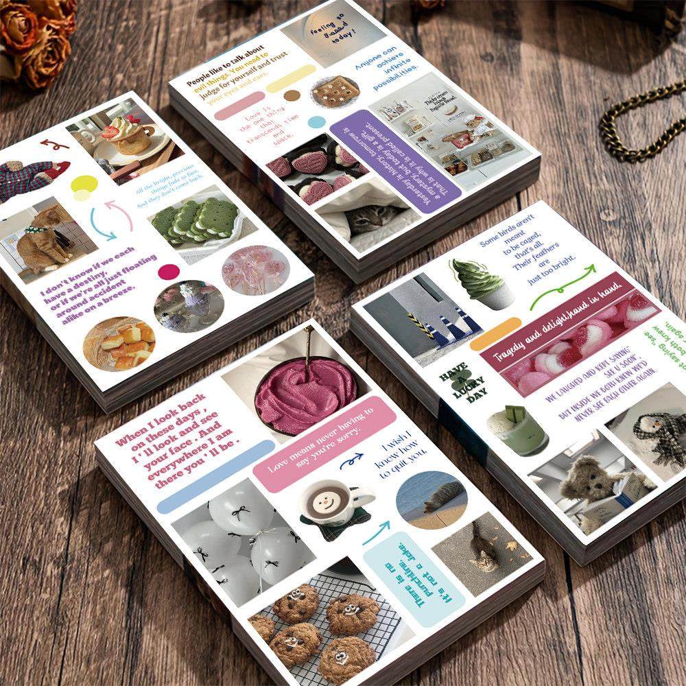 16张韩系物品拼贴文字高颜值白底小清新手机壳笔记本装饰防水贴画