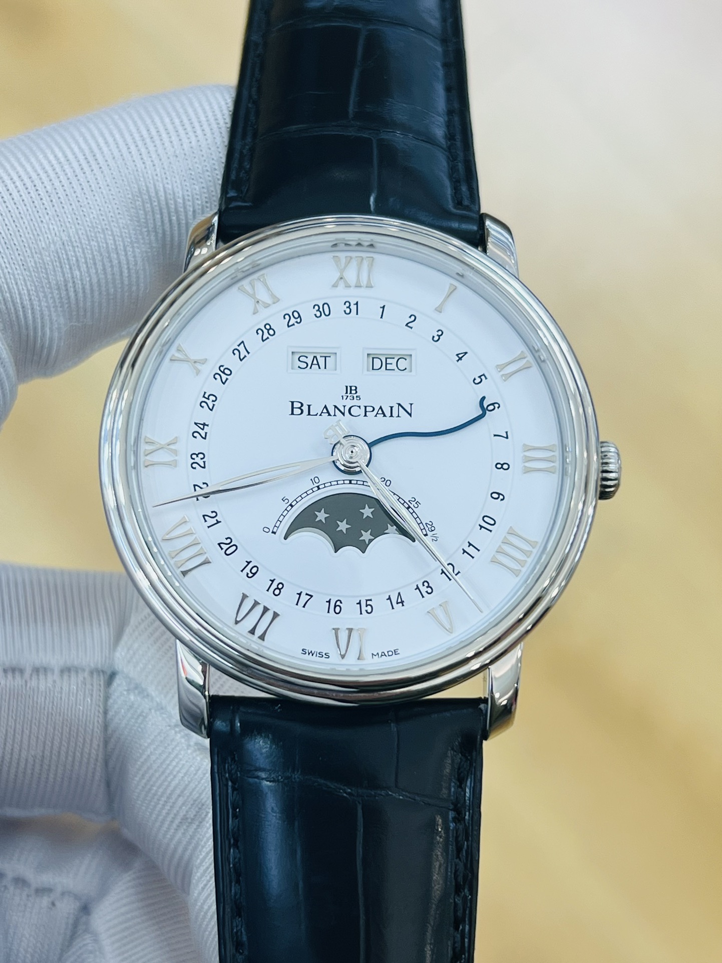 [9.8新]宝珀经典系列月相手表男自动机械男款腕6654-1127-55B