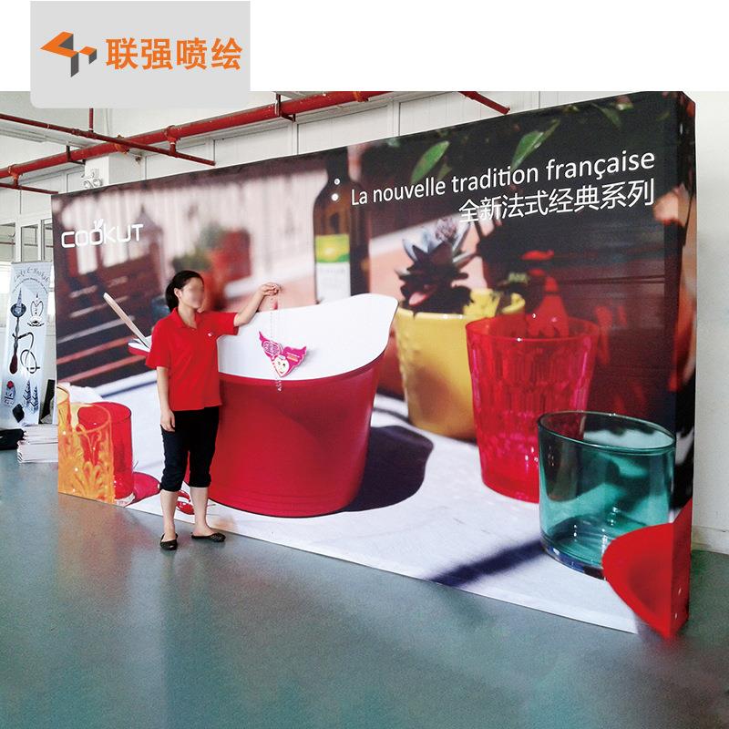 深圳厂家供应拉网展示架 热转印布拉网画面 活动签到背景板
