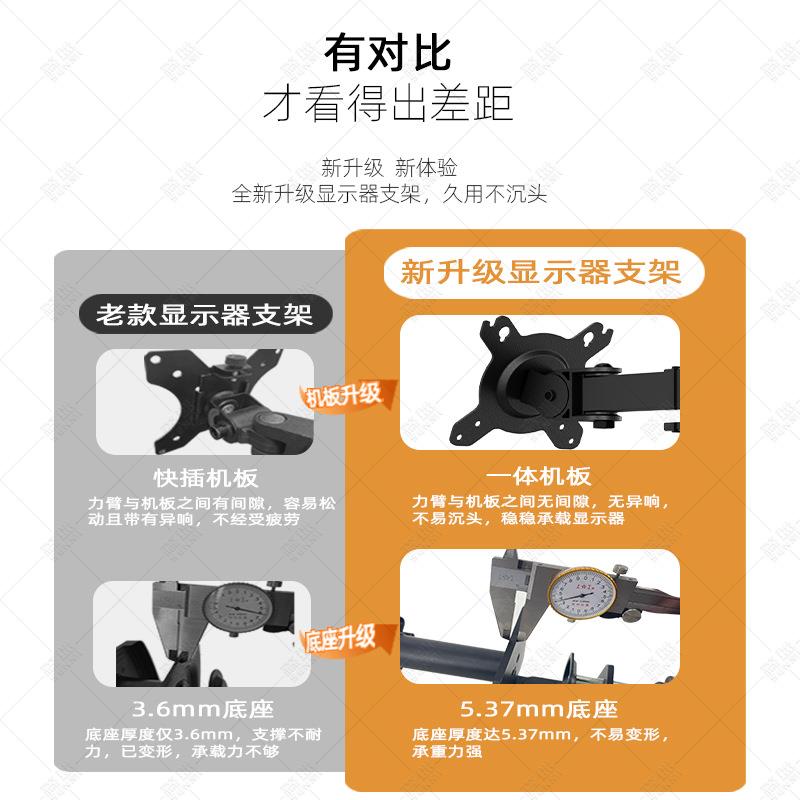 森迷双屏桌夹式电脑显示器支架跨境现货人体工学显示屏支架