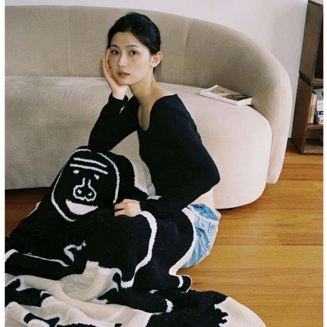 时间生活重磅半绒毯子撸猫边糯感午花睡06825262毯四季猩针织毯加