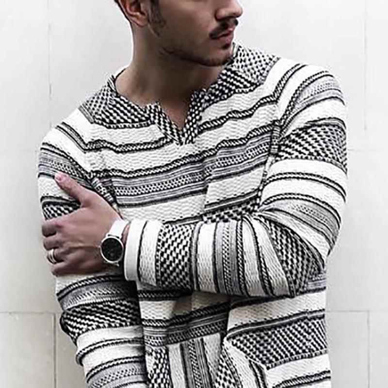Mens autumn street casual collarless loose simple casual