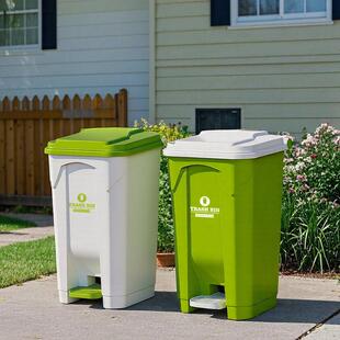 别墅庭院垃圾桶大容量大号商用脚踏脚踩厨房家用2025新款 户外环卫