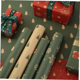 packaging paper圣诞包装 paper box 纸 gift Christmas