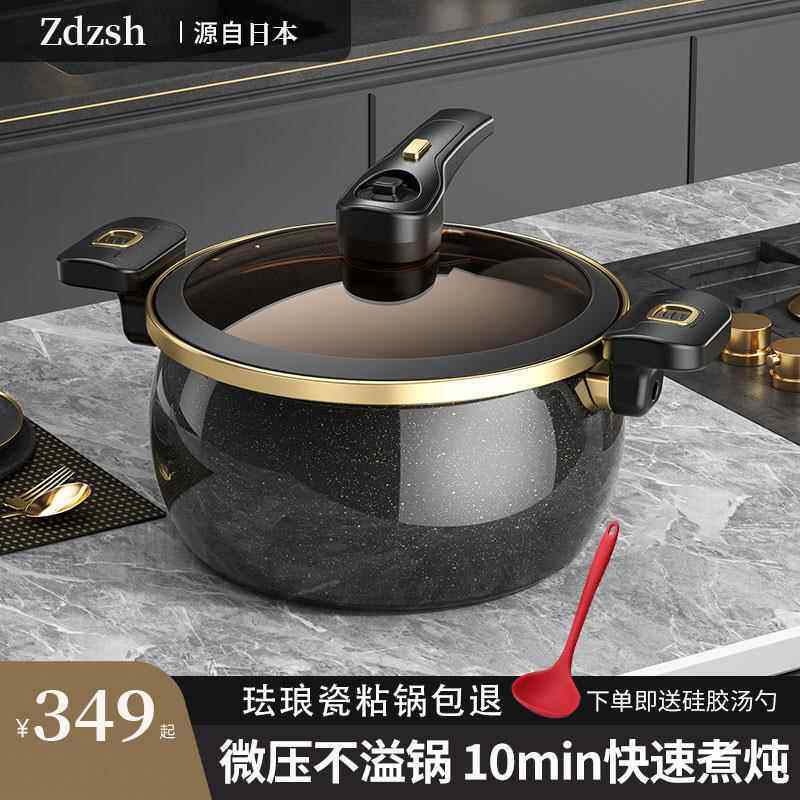 德国Zdzsh珐瑯微压锅家用多功能一体锅不沾锅炖煮焖炖肉锅煲汤锅