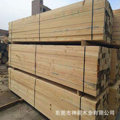 4x8铁杉方木厂家供应建筑木方枕木等多品类尺寸齐全房建支撑木