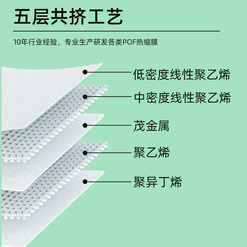 POF热缩膜彩色对折膜现货透明热收缩膜包装塑封膜pof收缩膜