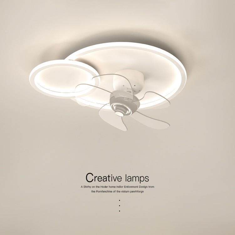 主卧室摇头风扇灯极简主卧吸顶灯简约现代家用房间电扇灯具