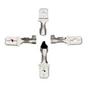 250短款 镀锡6铜端子接线2000端子接线b片公插头插簧插拔脚 3.铜式