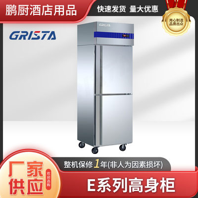 格林斯达E款冷柜冰箱D500E2高身柜立式直冷冻商用不锈钢冰柜