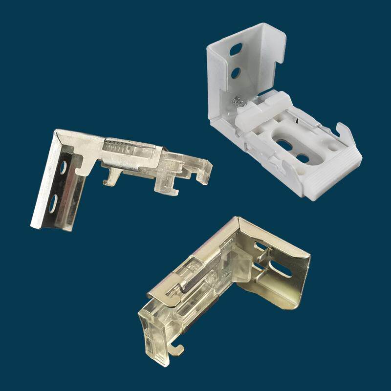 百叶窗帘安装卡扣铝轨道夹子手拉珠式罗马卷帘支架弹簧脚固定配件