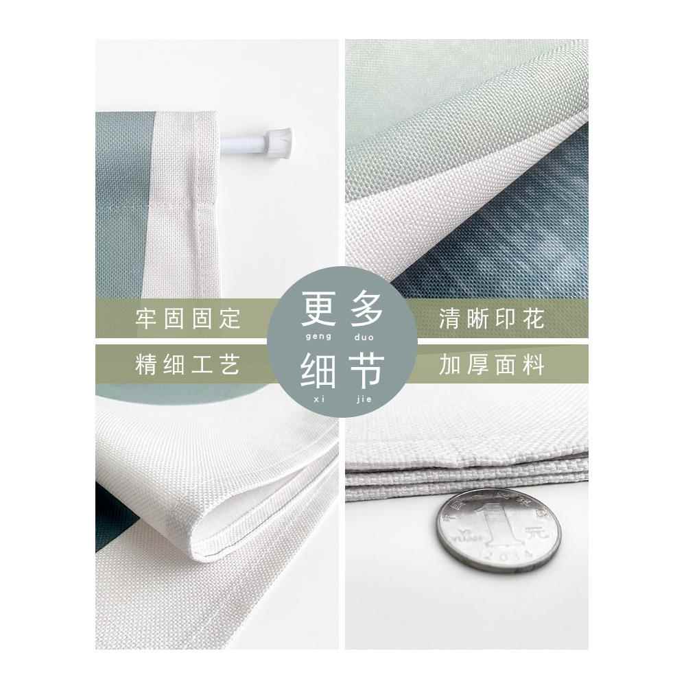 英文文艺小清新布艺门帘家用卧室隔断帘装饰半帘布帘厨房帘子挂帘