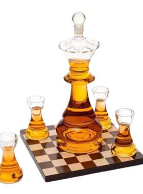 厂家象棋泡酒瓶造型醒酒器家用摆件盛酒瓶加厚玻璃瓶子泡酒瓶