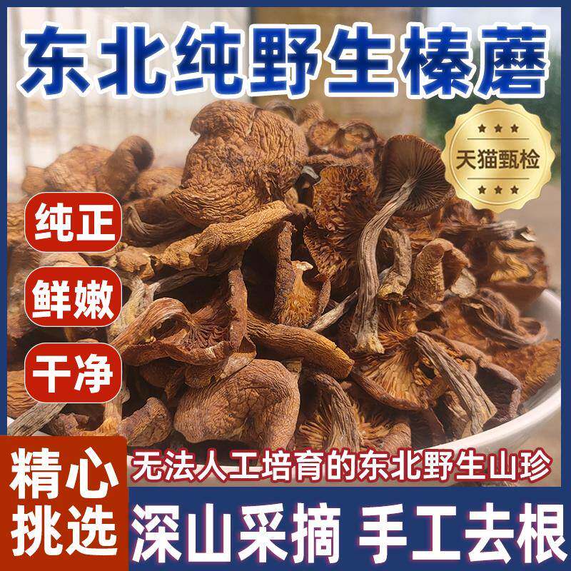 榛蘑干货东北特产野生榛蘑菇农产品天然无根小鸡炖蘑菇长白山500g