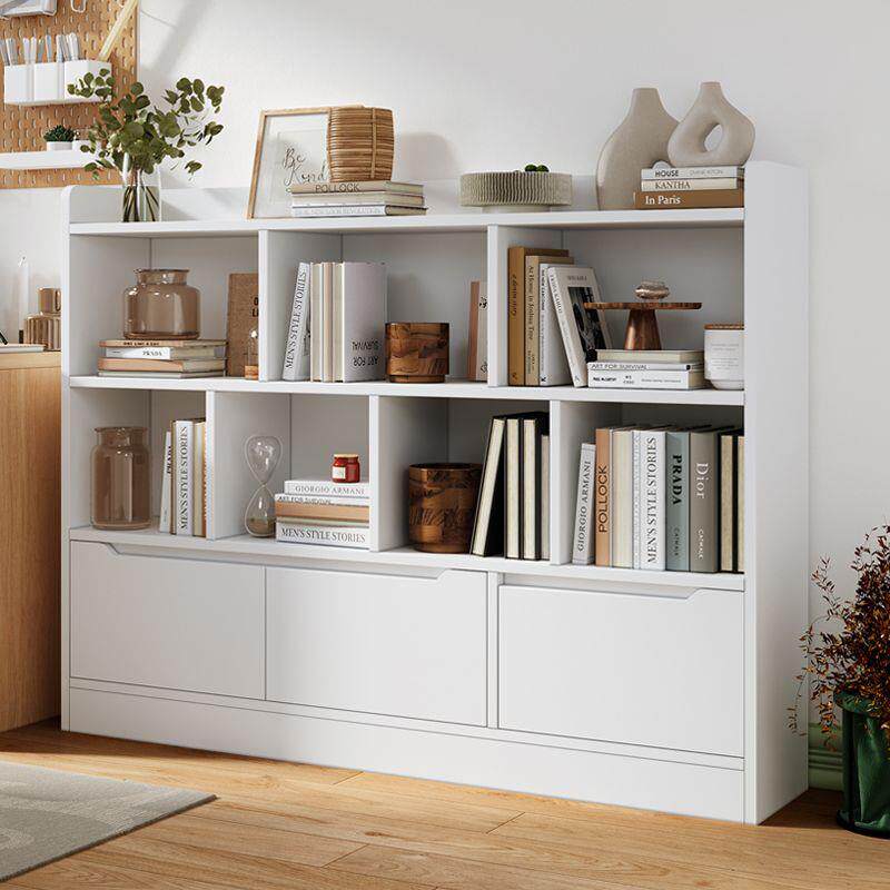 书落地家用实木色书纳矮架置物架客厅柜防尘柜子靠墙柜储物柜NML