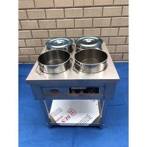 商用不锈钢保温粥车电热汤粥桶移动摆摊快餐车售饭台燃气加热设备