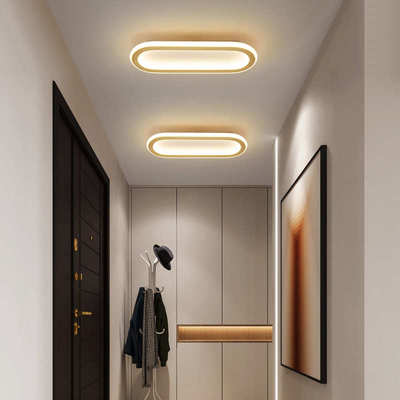 过道灯走廊灯全铜长条吸顶灯现代简约阳台玄关入户衣帽间厨卫灯具