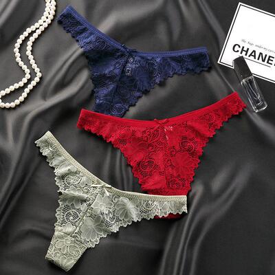 Women Sexy Lace Panties Underwear Thong Female G String 内裤