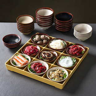 密胺餐具四六九宫格菜盘火锅拼盘配菜格子餐盘商用塑料小碗菜盘子