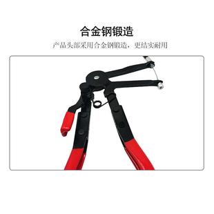 汽車水管卡箍鉗直型喉式 帶線卡箍鉗 管束鉗卡扣鉗卡箍鉗子鉗可彎式