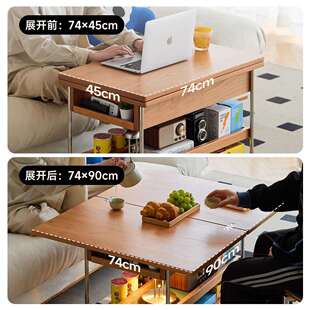 拉家具木实茶几客厅家用小推车欧可边移OL258191动折叠几多功能小