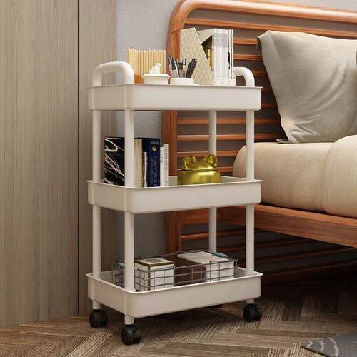 Small cart storage rack, kitchen bathroom storage rack