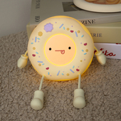 甜甜圈硅胶充电小夜灯感应声控卧室婴儿喂奶睡眠灯儿童礼物氛围灯