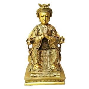 铜工艺品铜泰山奶奶碧霞元君泰山老祖家居办公桌摆件不含税