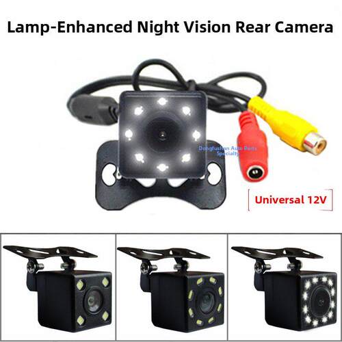 12V汽车通用方形插电式汽车，配有光夜视Ccd高清广角后视镜倒车图