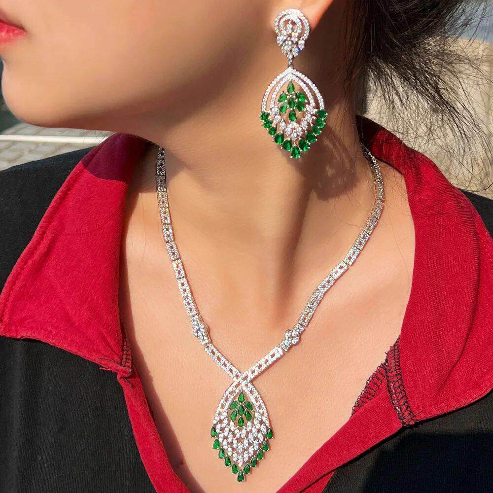 ThreeGraces Gorgeous Green Cubic Zirconia Silver Color Niger
