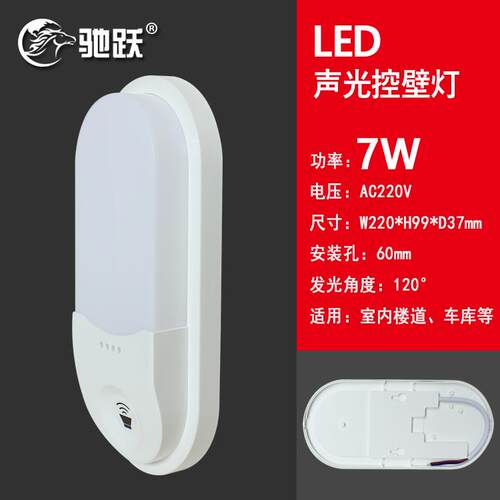 过道走廊楼道物业雷达人体感应灯泡led吸顶声控灯椭圆声光控壁灯A