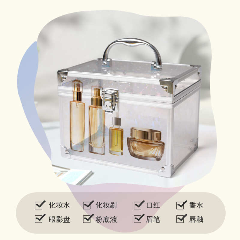 美甲工具箱大容量专用美睫收纳盒桌面收纳筐包盒子甲油胶外出箱子