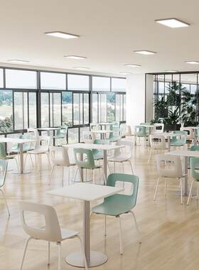 新款直销学校食堂餐桌椅快餐店长方形学校餐桌公司职工四人位二人